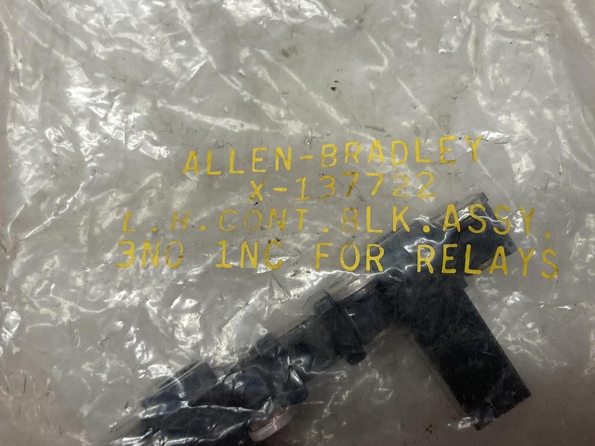 Used Allen Bradley,X-137722,Contact Block Relay