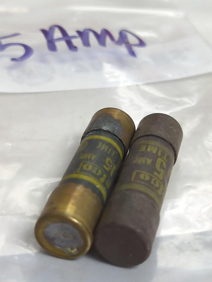 Used CEFCO,OT15,ONE-TIME 15 AMP FUSE LOT OF 2 PRE-OWNED