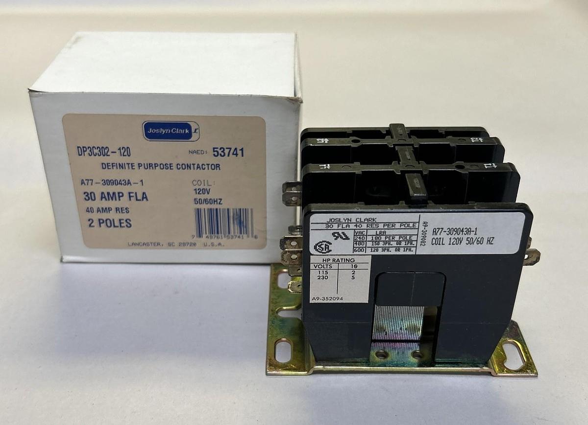JOSLYN CLARK,DP3C302-120,DEFINITE PURPOSE CONTACTOR NOS