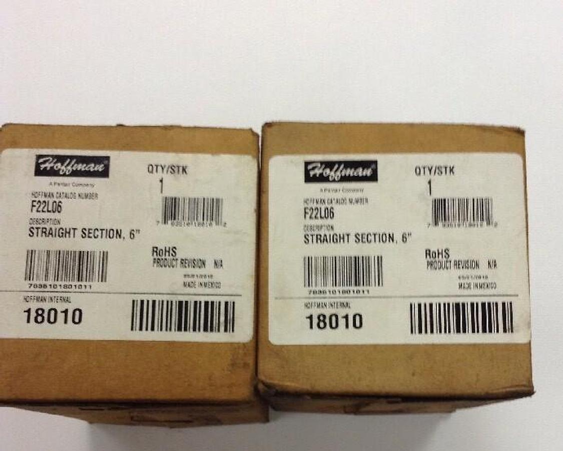 Used Hoffman,F22L06,Straight Section 6-Inch