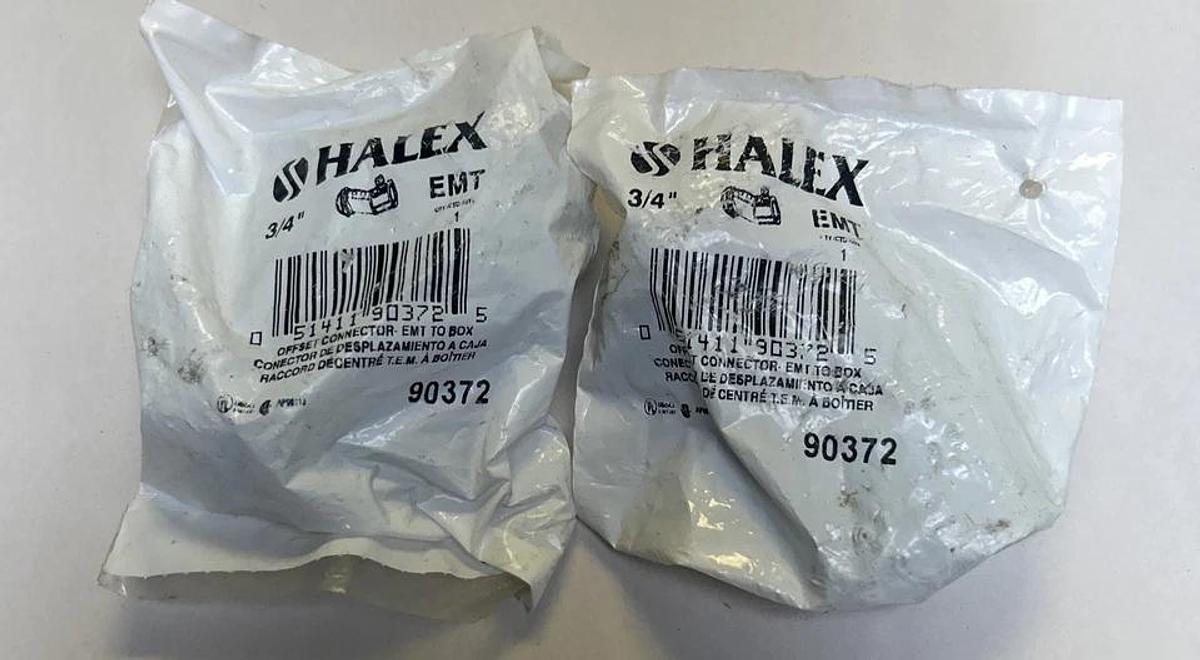Used HALEX,90372,CONNECTOR 3/4INCH LOT OF 2 NOS