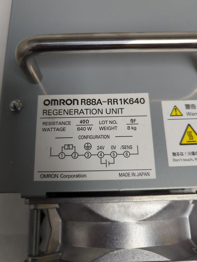 Used OMRON,R88A-RR1K640,REGENERATION UNIT PRE-OWNED
