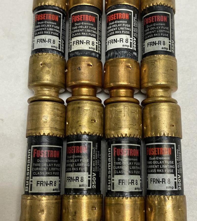 Cooper Bussmann,FRN-R-8,Fuse Lot of 8 NOS