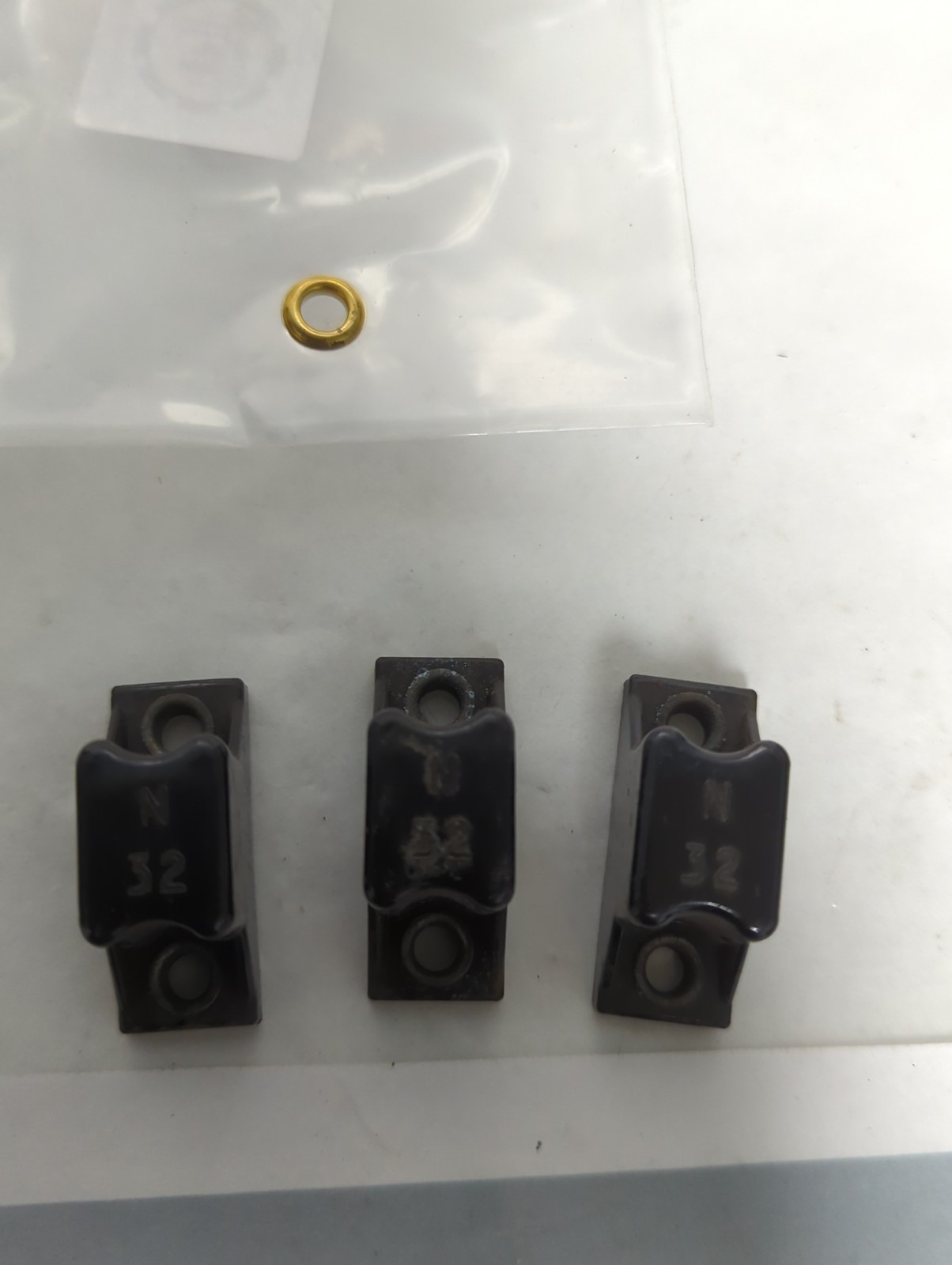 Used ALLEN BRADLEY,N32,THERMAL OVERLOAD PROTECTION HEATER ELEMENT LOT OF 3 PRE-OWNED