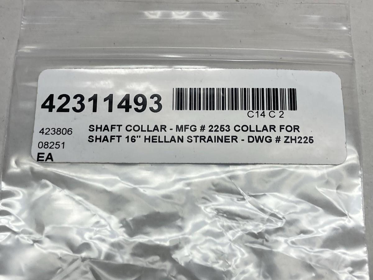 Used Hellan Strainer,2253 ZH225,Shaft Collar 16"