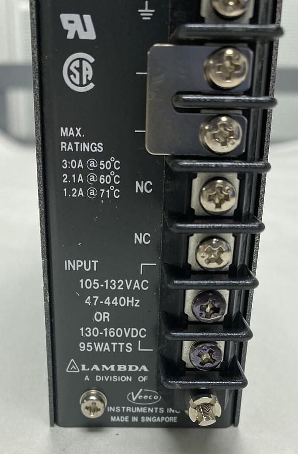 Lambda,LJS-13A-24-OV,Power Supply 105-132VAC 24VDC 13AMP
