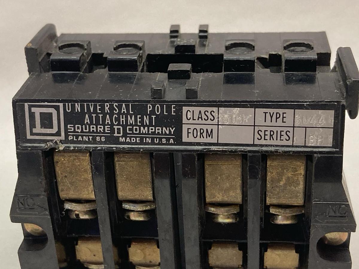 Used Square D,Class 8501 Type GU44,Universal 4-Pole Attachment Ser A