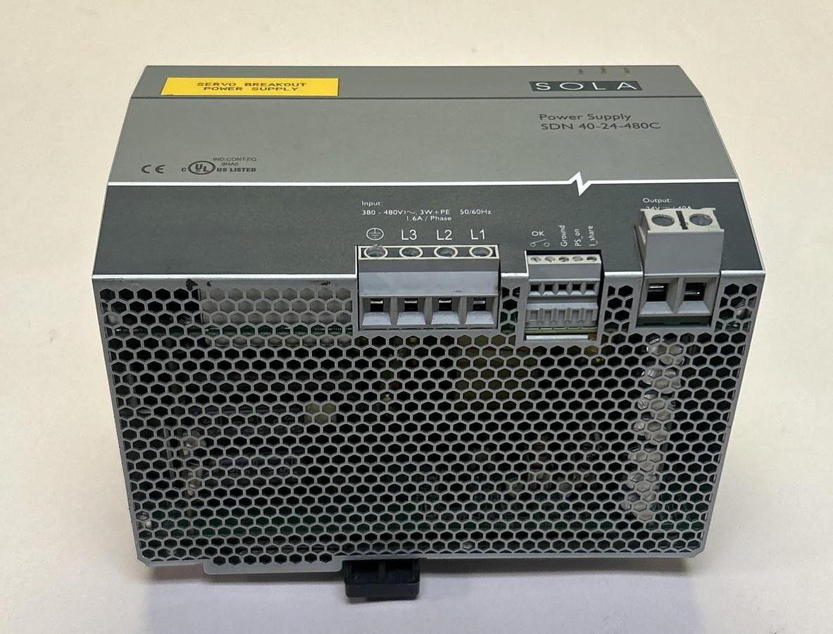 Used EMERSON SOLA,SDN-40-24-480C,POWER SUPPLY