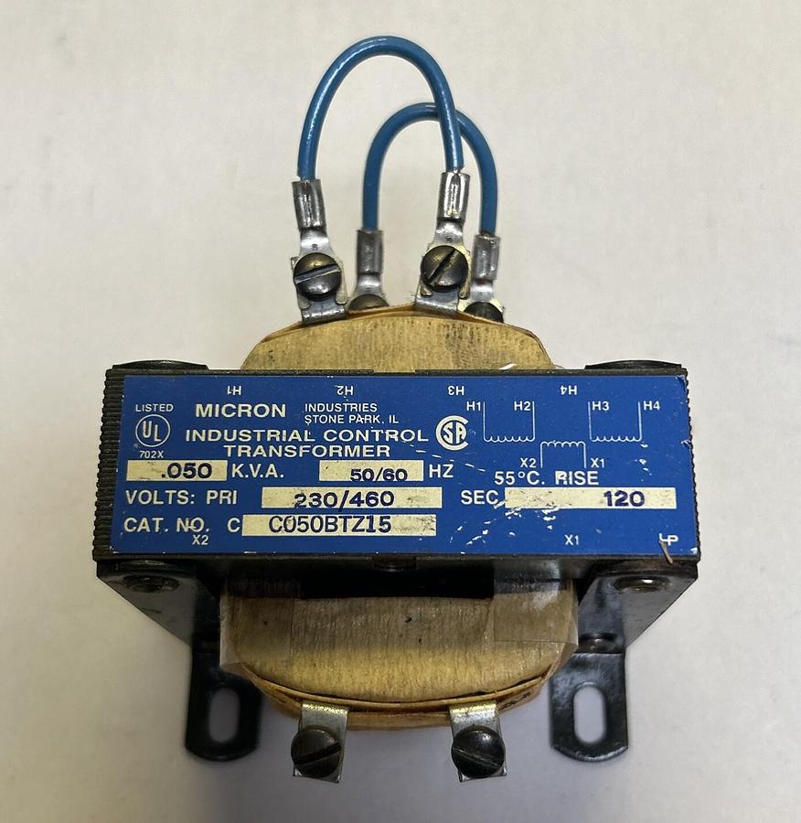 Used MICRON INDUSTRIES,C050BTZ15,INDUSTRIAL CONTROL TRANSFORMER