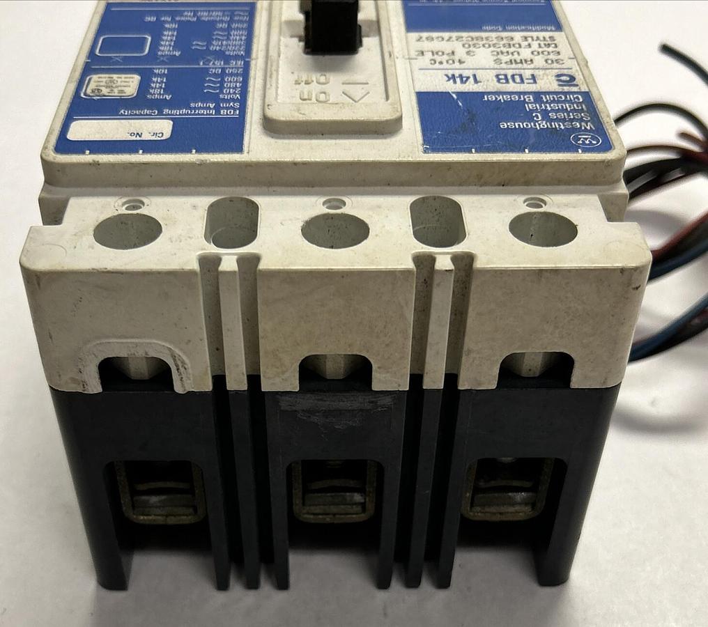 Used WESTINGHOUSE,FDB3030,CURCUIT BREAKER 30A 600V 3P