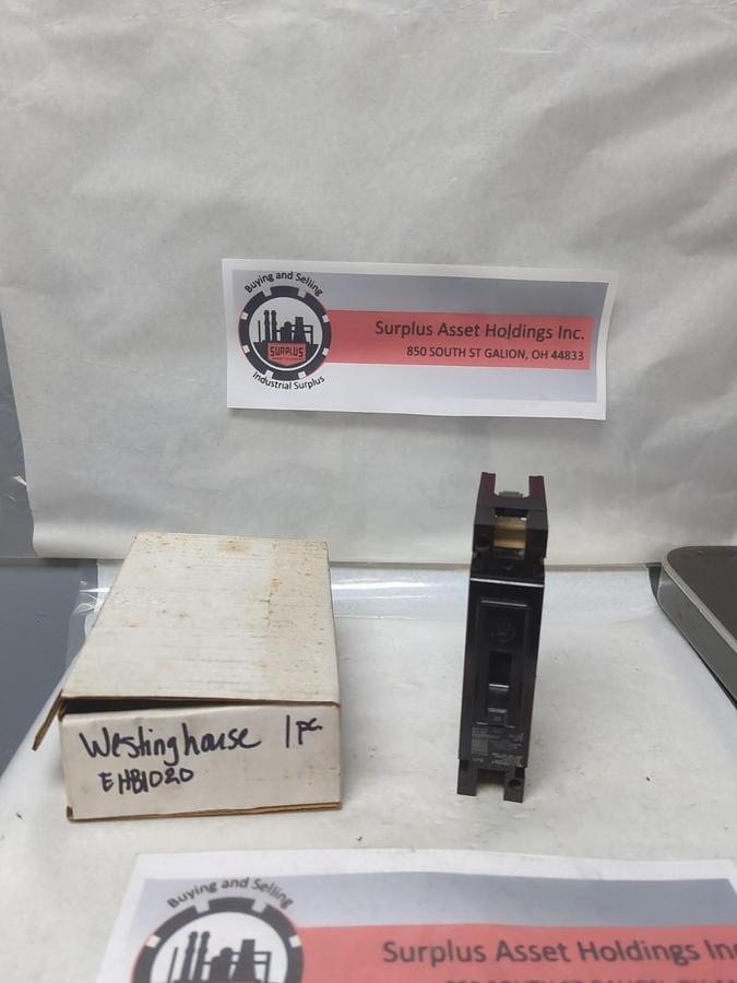 Used WESTINGHOUSE,EHB1020,CIRCUIT BREAKER 1-POLE 20 AMP PRE-OWNED