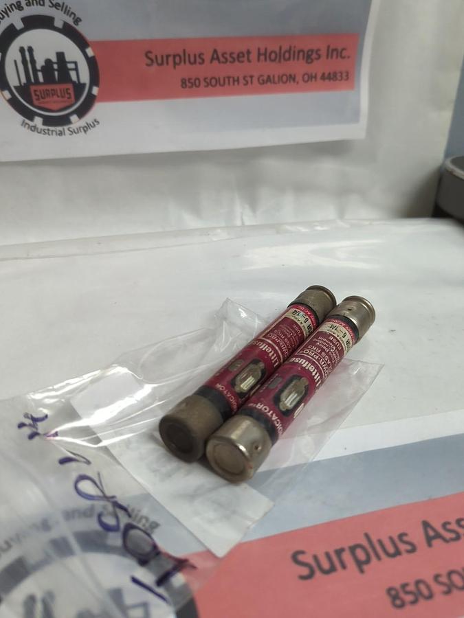 Used LITTELFUSE,IDSR-6-1/4,INDICATOR 6-1/4 AMP FUSE LOT OF 2 PRE-OWNED