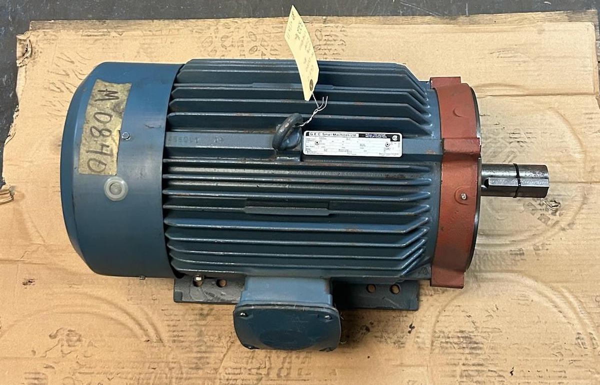 Used GEC SMALL MACHINES,D284T,MOTOR 25HP 575V 1740RPM 3PH D284T FRAME