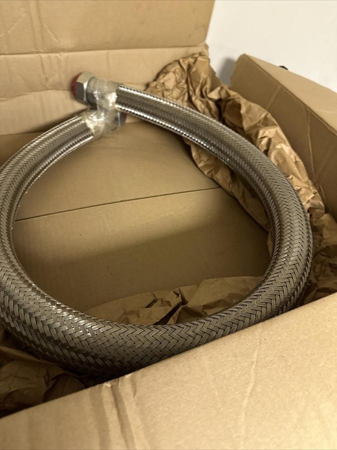 Braided Stainless Steel Hyd Hose 1 3/4" ID X 60" Long 2 Female Fittings