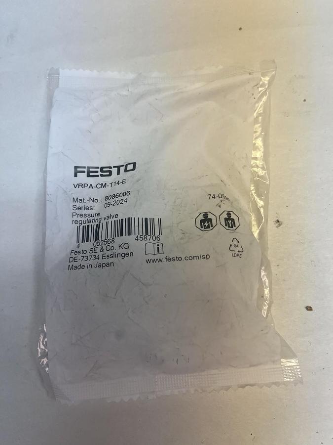 FESTO,VRPA-CM-T14-E,PRESSURE REGULATOR 8086006