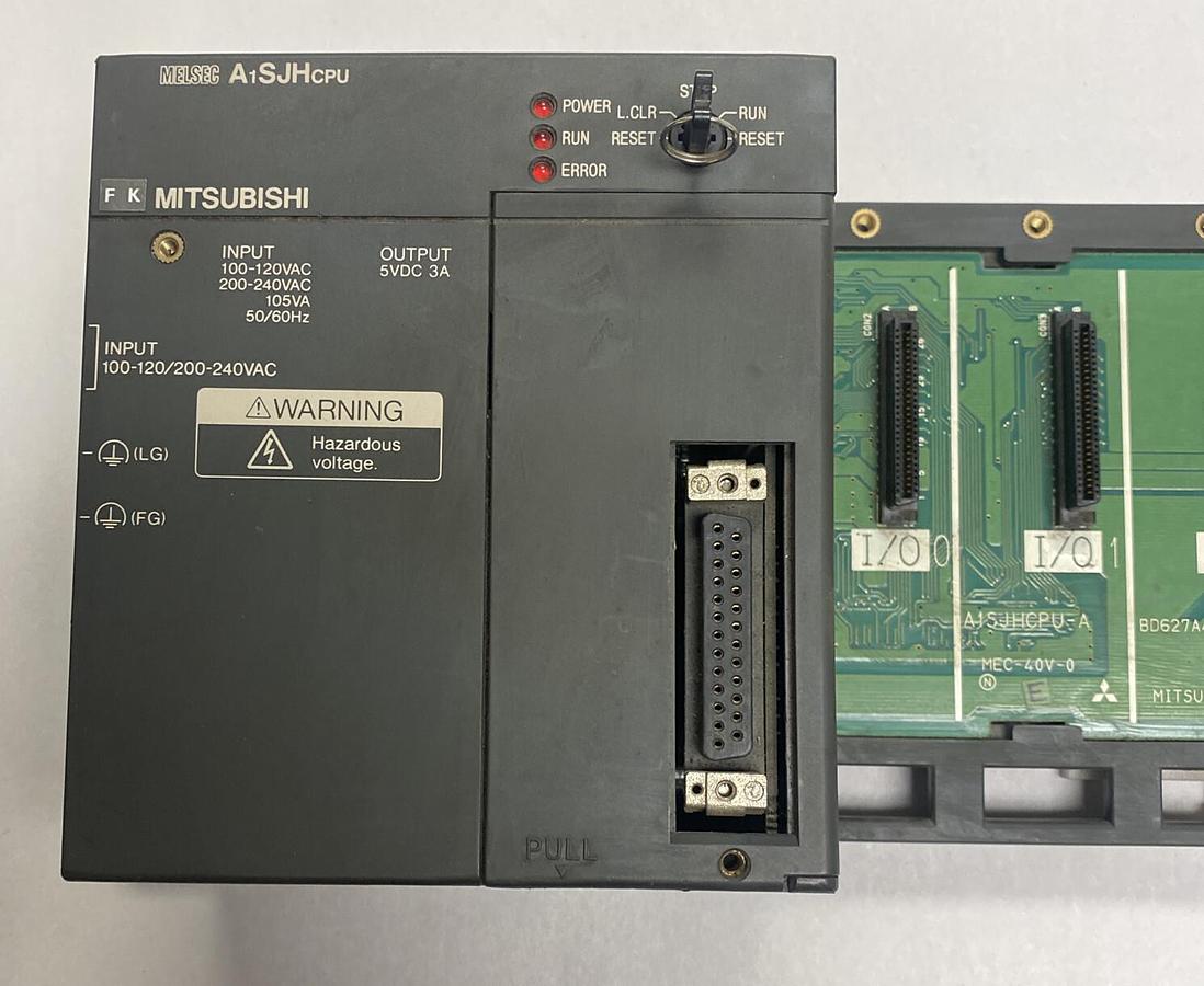 Used Mitsubishi,A1SJHCPU CPU,Unit with 5 Slot Rack 100-240V