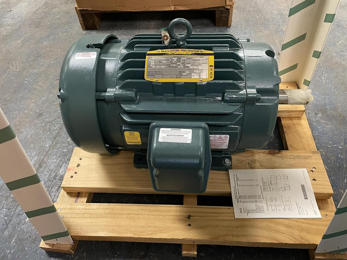 Used BALDOR,ECP2280T-4,SUPER E SEVERE DUTY XEX 5HP MOTOR 880RPM 460V 254T