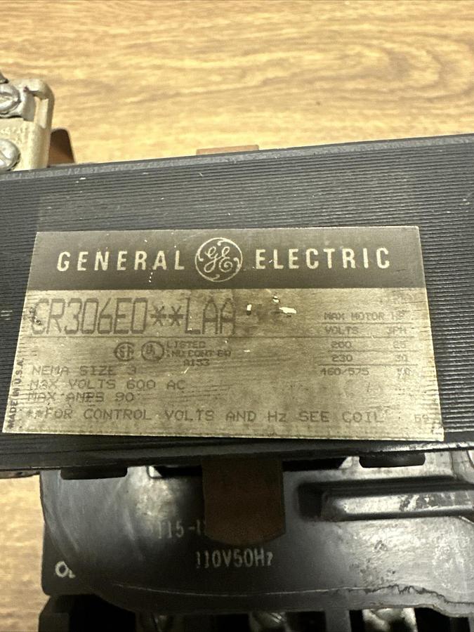 Used GE,CR306EO**LAA,Size 3 Contactor NOS