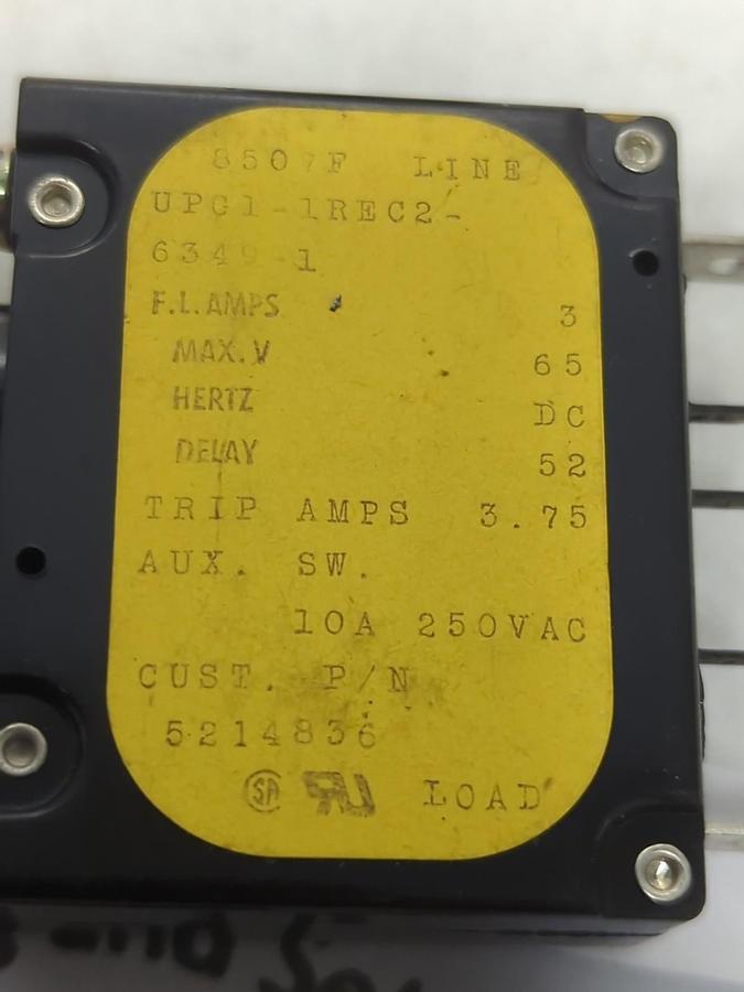 Used AIRPAX,UPG1-1REC2-6349-1,CIRCUIT BREAKER 3 AMP LOT OF 3 PRE-OWNED