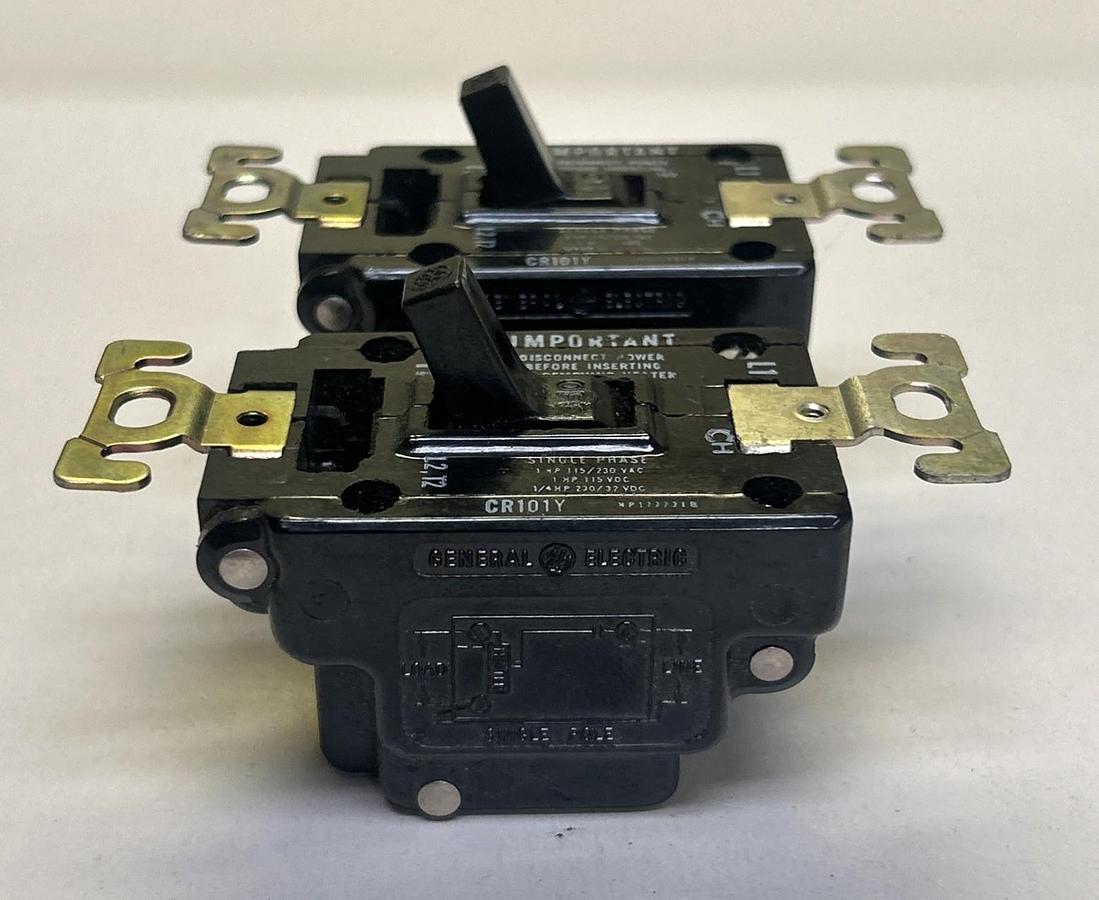 Used GENERAL ELECTRIC,CR101Y,MANUAL STARTER LOT OF 2