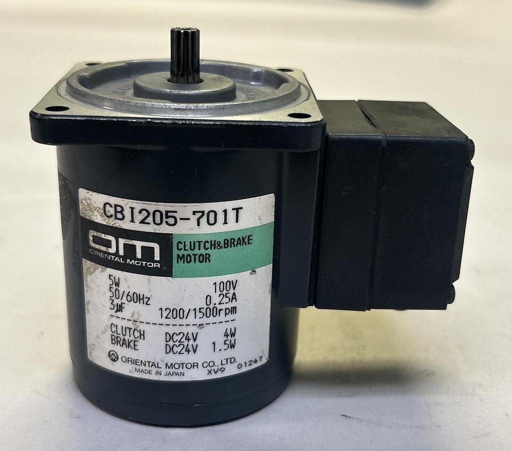 Used ORIENTAL MOTOR,CBI205-701T,CLUTCH & BRAKE MOTOR