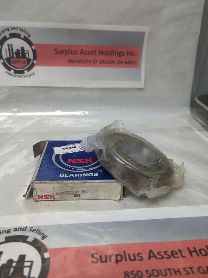 NSK,6210RZZC3E,DEEP GROOVE BALL BEARING 50MM BORE NOS