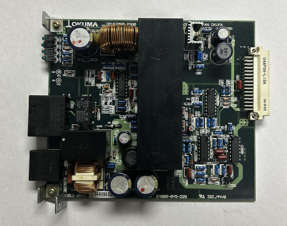 Used OKUMA,A911-2891-01-010 E4809-045-229, POWER SUPPLY BOARD