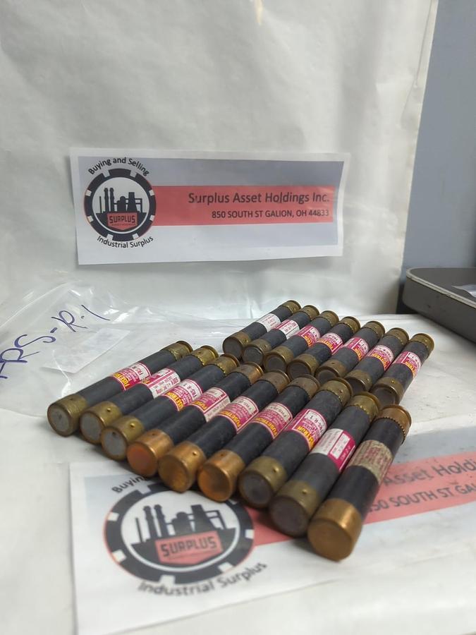 Used COOPER BUSSMANN,FRS-R-1,FUSETRON 1 AMP FUSE LOT OF 16 PRE-OWNED