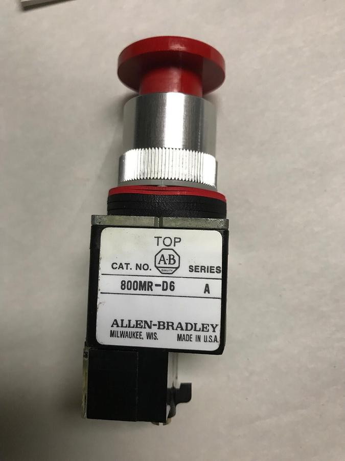 Allen Bradley,800MR-D6A, Round Push Button Unit Red