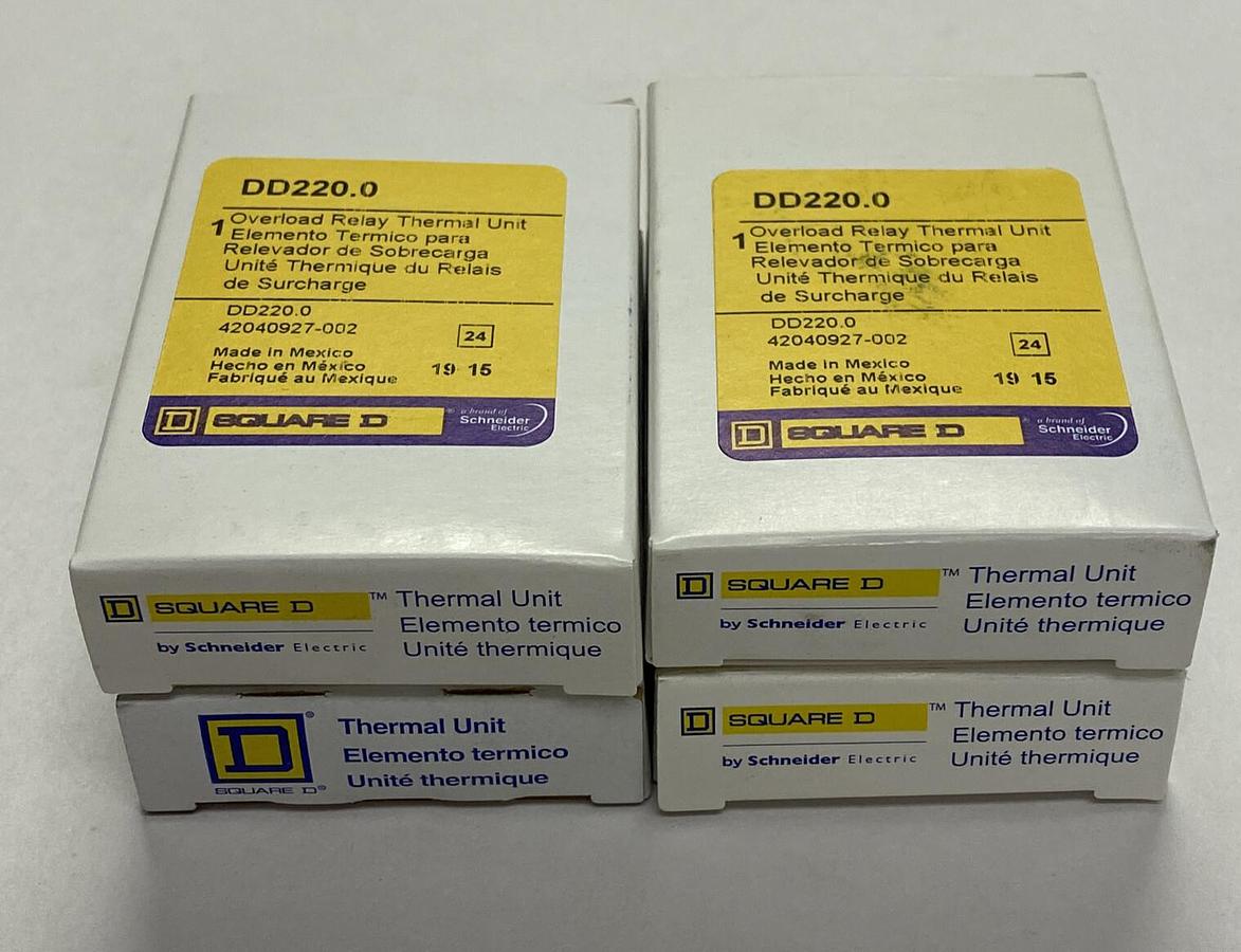 SQUARE D,DD220,OVERLOAD THERMAL HEATING ELEMENT LOT OF 4 NOS