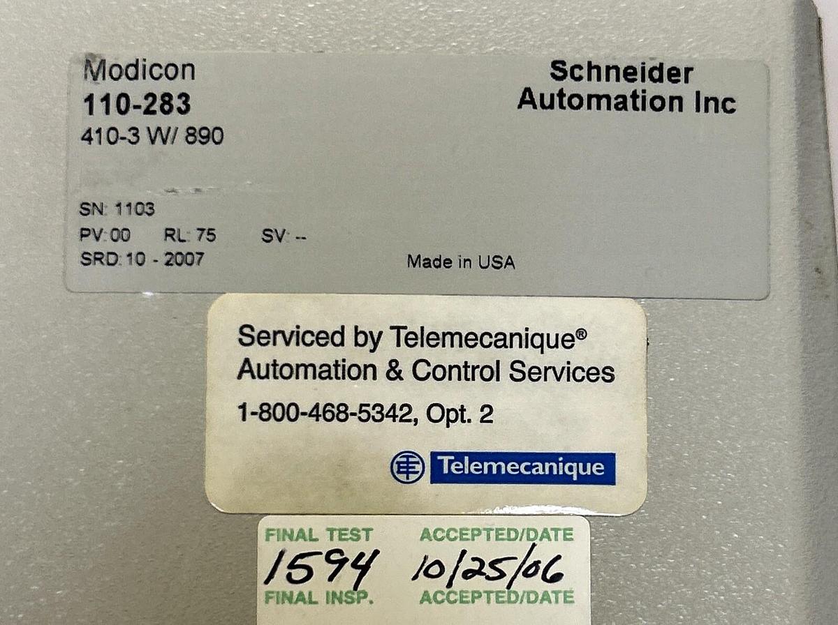 Used SCHNEIDER ELECTRIC MODICON,110-283,SERVO POSITIONER