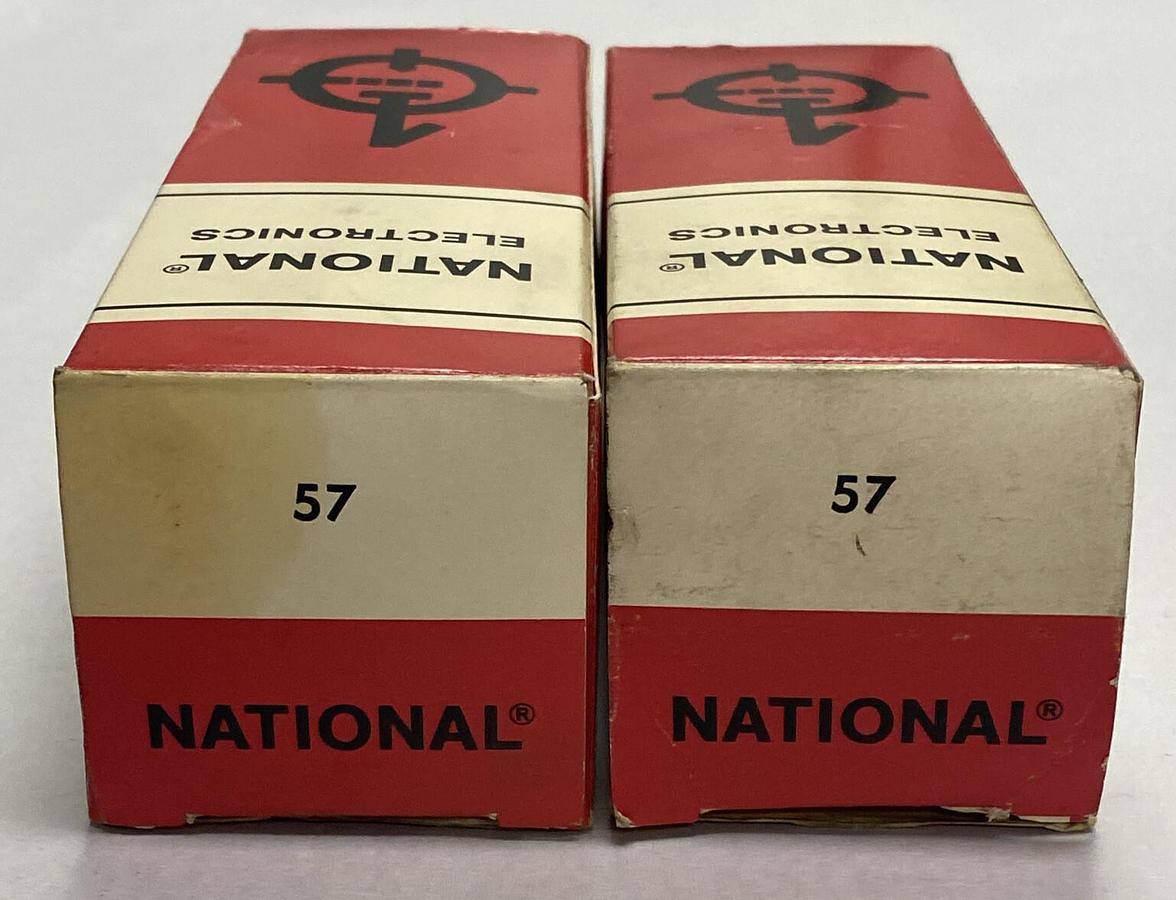 National Electronics,57,Vacuum Tube Lot Of 2 NOS