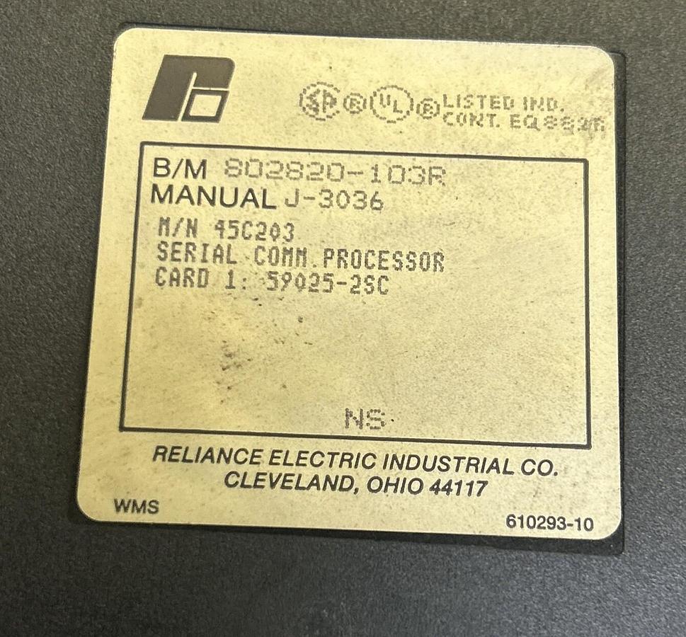 Used RELIANCE,45C203,PROCESSOR