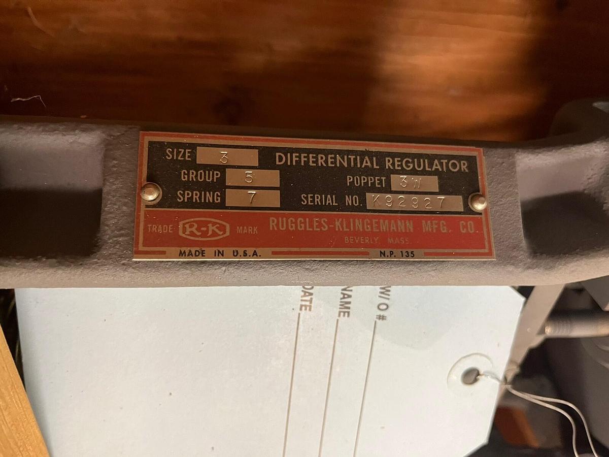 Used R-K RUGGLES KLINGEMANN,SIZE 3,DIFFERENTIAL REGULATOR GROUP 5 POPPET 3W SPRING 7