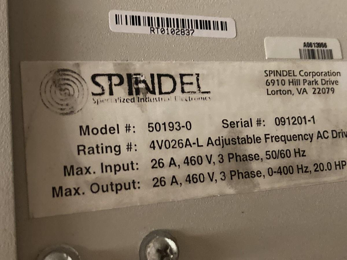 Used Spindel Master,50193-0 4V026A-L,3-Phase ADJ Frequency AC Drive 26A 460V 20.0HP