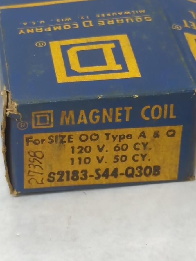 SQUARE D,S2183S44-Q30B,MAGNETIC COIL 120V/60CY 110V/50CY NOS