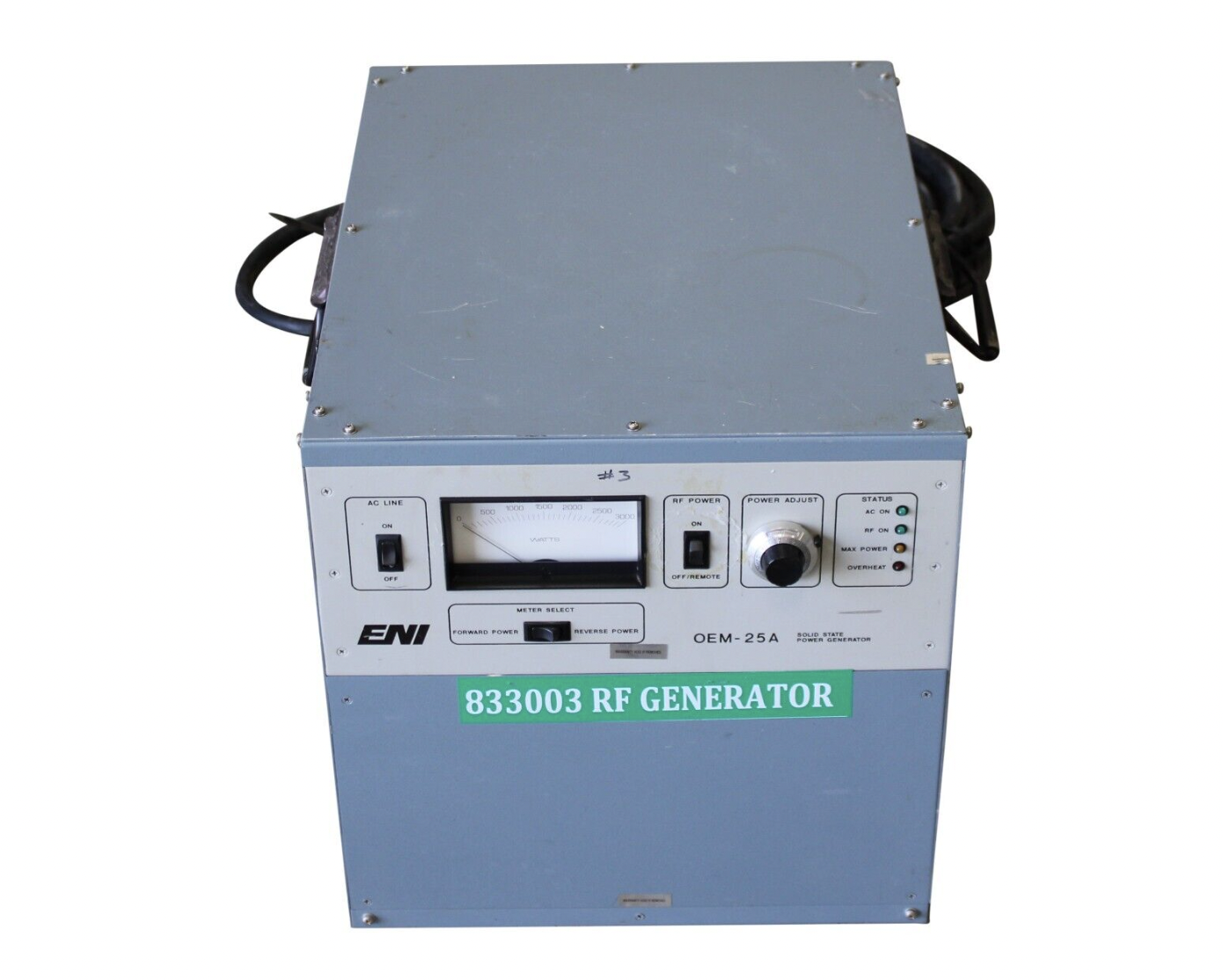 Used ENI OEM-25A RF SOLID STATE POWER GENERATOR OEM25A-21091-51 REV H WATER COOLED