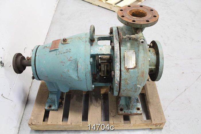 Used Goulds 3175 Pump, 4X6X14, 2/4 Vane Impeller, 12" Impeller Diameter, Ductile Iron Casing, Stainless Steel Suction Side Plate, Stainless Steel Stuffing Box, Stainless Steel Impeller, Mechanical Seal #14704