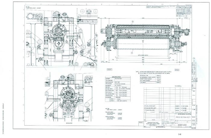 Used Mitsubishi Paperchine 186" Shoe Press #32788