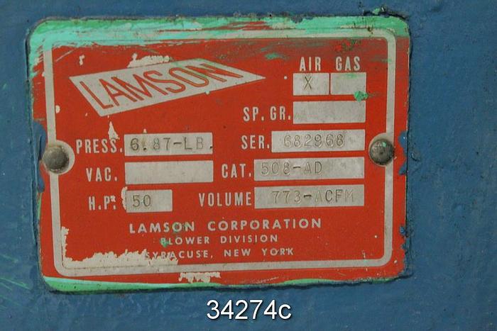 Used Lamson Air Blower, 508-AD #34274