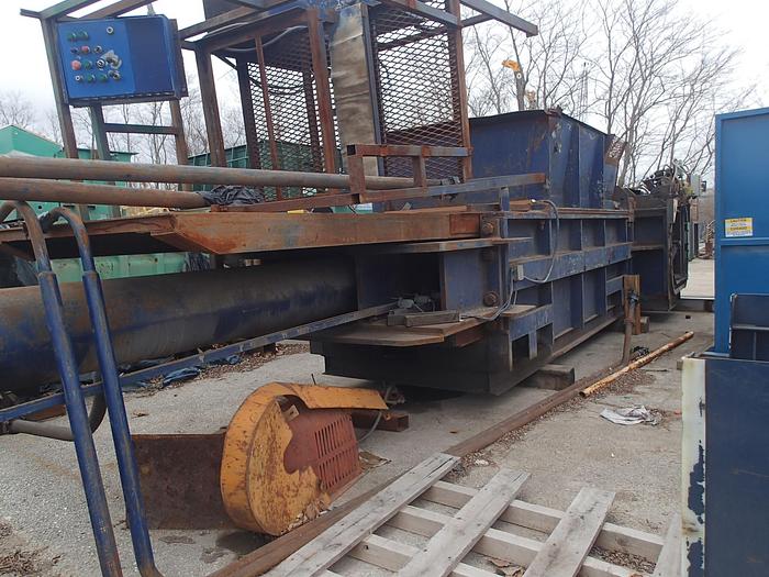 Used LOGEMANN TWO RAM BALER MDL. 345M; DUAL 75 HP MOTORS; 14" MAIN CYLINDER