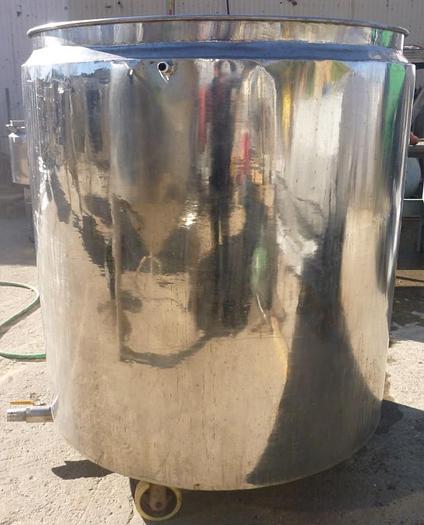 Used Tank, 325 Gallon, 316 Stainless Steel, 45" x 47", Jacketed, OT/SB #S743435