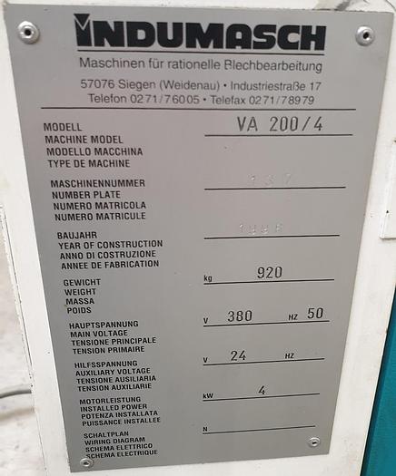 Gebraucht Ausklinkmaschine Indumasch VA 200-4