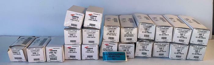 Used CommScope Andrew F4PNF-C, F4DR-C, L4TNF-PS, Connectors Lot of 21 New (7621)W