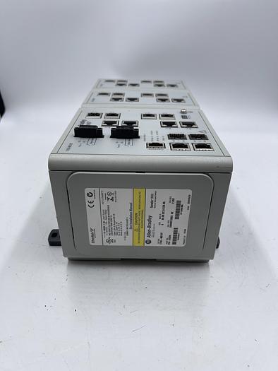 Used Allen-Bradley 1783-MS10T Ser A, 1783-MX08T (X2)