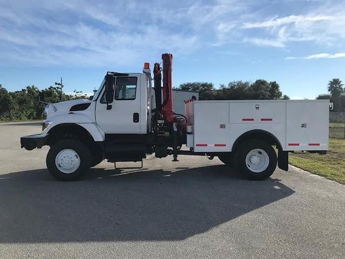 Used 2008 International 7300 4x4 Flatbed Knuckle Boom Truck - C44371