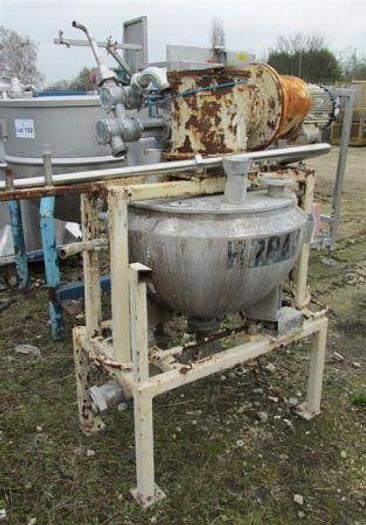 Used 100 Litre Stainless Steel Steam Jacketed Tank