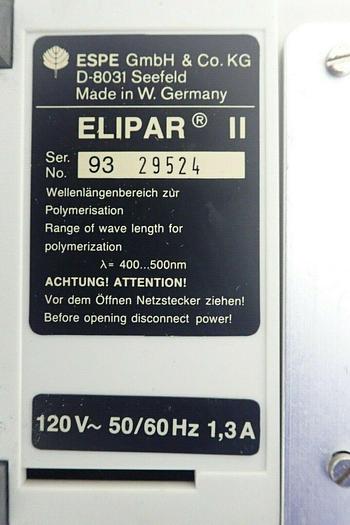 Used ESPE GmbH Elipar II Dental Curing Light