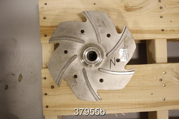 Used Goulds 3196 Pump Impeller, 3x4x10, 9.75" Diameter, 6 Vane #37955