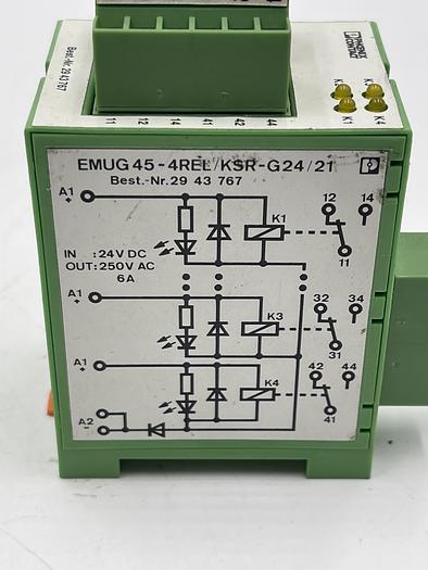 Used PHOENIX CONTACT EMUG45-4REL/KSR-G24/21